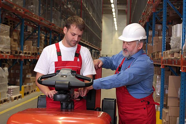 Operator Training on Forklift