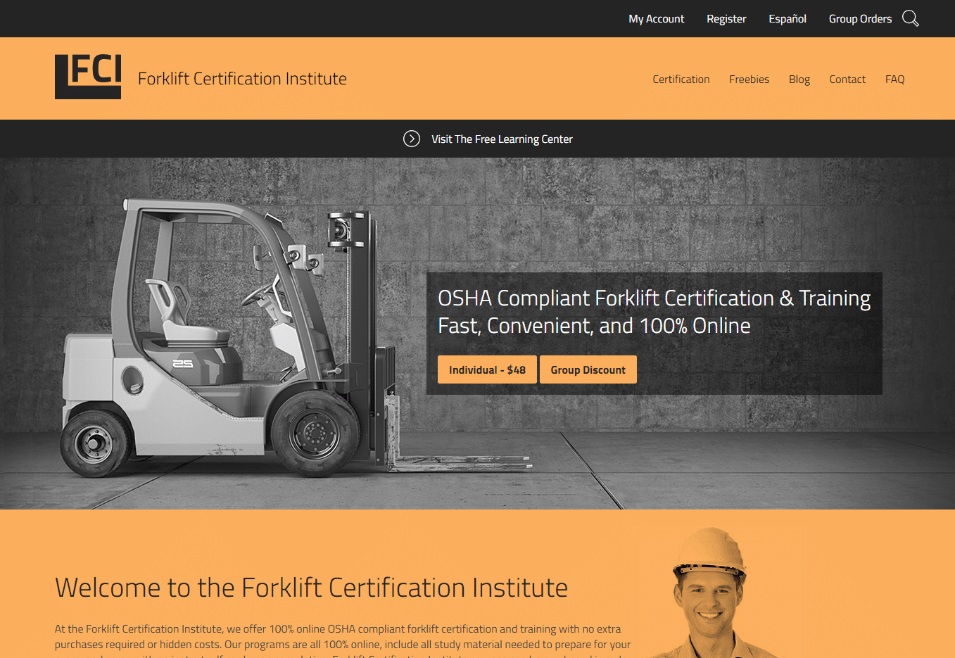 Forklift Certification Institute Screenshot