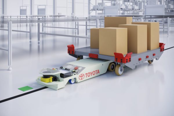 A Toyota Mouse automated guided cart
