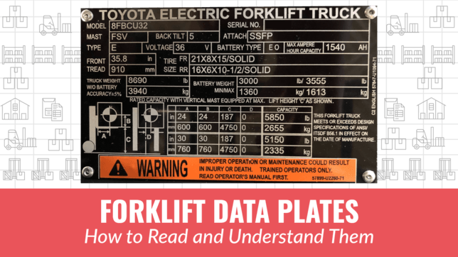 Capacity plate. Rated truck capacity
