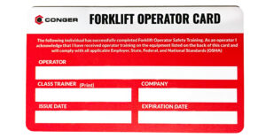 Forklift Operator Card